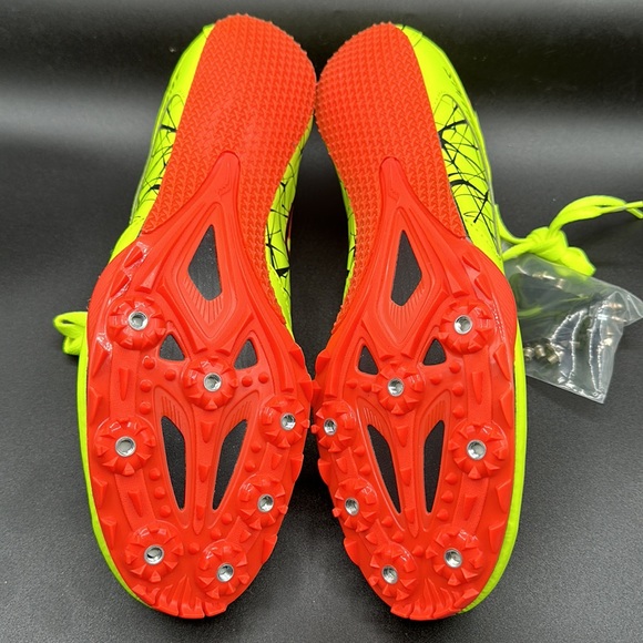 NEW in BOX Saucony Spitfre Yellow/orange men’s 11 track spikes - Picture 4 of 11